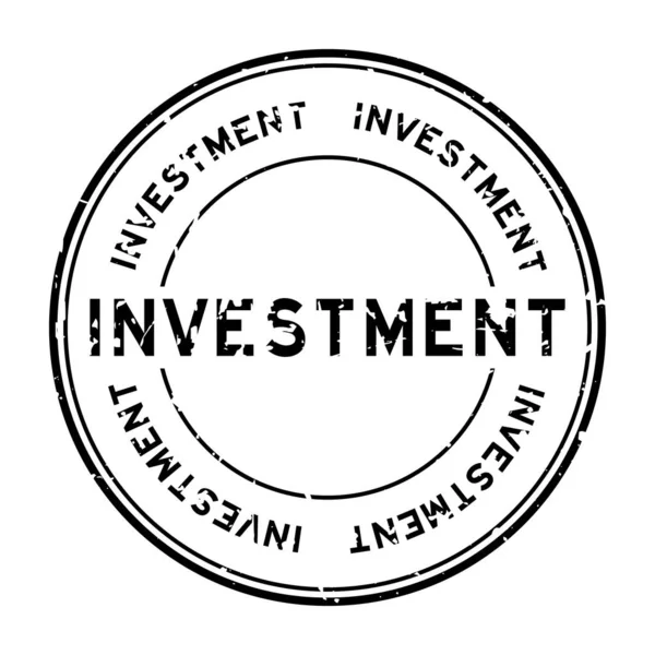 Черная Инвестиционная Печать Белом Фоне — стоковый вектор