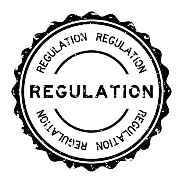 Grunge Black Regulation Word Rubber Seal Stamp White Background — Stock Vector