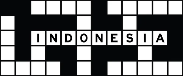 Alphabet Letter Word Indonesia Crossword Puzzle Background — Stockvektor