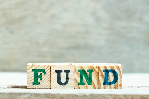 Alphabet Letter Block Word Fund Wood Background — Stock Fotó
