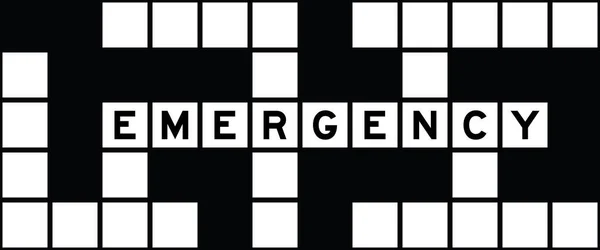 Alphabet Letter Word Emergency Crossword Puzzle Background —  Vetores de Stock