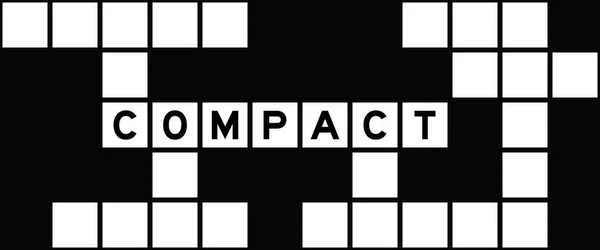 Alphabet Letter Word Compact Crossword Puzzle Background — ストックベクタ