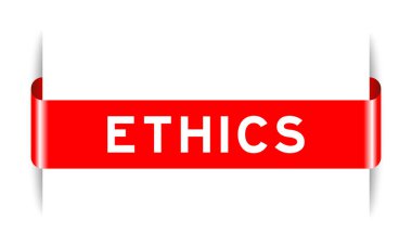 Beyaz arkaplanda kelime etiği ile birlikte kırmızı etiket etiketi eklendi