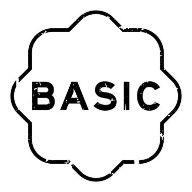 Grunge siyah kelime beyaz arka planda kauçuk mühür