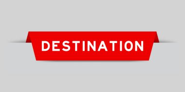 Gri arkaplanda kelime hedefi olan kırmızı etiket eklendi