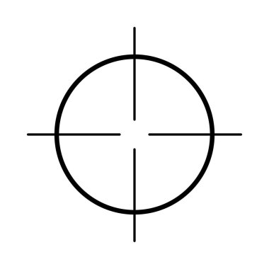 Kapsam ya da çapraz gölge şeklinde siyah çizgi simgesi