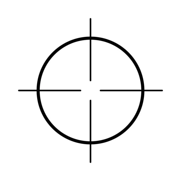 Black Line Icon Scope Crosshair Shape — Stock Vector