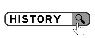 Beyaz arkaplanda büyüteç simgesi ile sözcük geçmişinde arama flaması