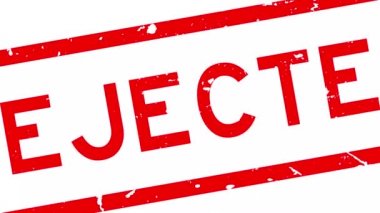 Grunge kırmızı sözcüğü reddetti. Kare kare mühür beyaz arkaplanda yakınlaştır