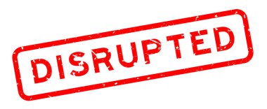 Grunge kırmızısı beyaz arka planda lastik mühür sözcüğünü bozmuş.