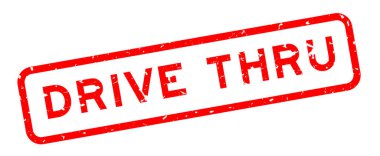 Grunge kırmızı sürücü beyaz arka planda lastik mühür damgası