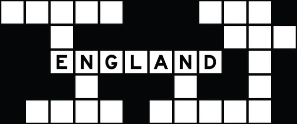 Alfabeto Letra Palavra Inglaterra Palavras Cruzadas Puzzle Fundo —  Vetores de Stock