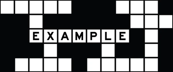 Alphabet Buchstabe Wort Beispiel Auf Kreuzworträtsel Hintergrund — Stockvektor