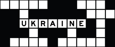 Bulmaca arka planında Ukrayna harfleriyle alfabe harfi