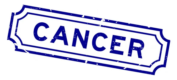 Grunge Blue Cancer Word Rubber Seal Stamp Auf Weißem Hintergrund — Stockvektor