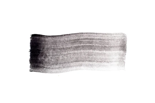 Fekete Színű Akvarell Kézimunka Négyzet Vonalú Ecset Fehér Papír Háttér — Stock Fotó