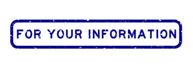 Bilgi sözcüğünüz için grunge blue beyaz arka planda kauçuk mühür