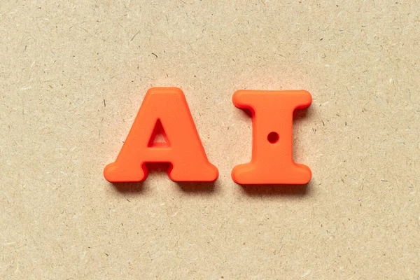 Letra Alfabeto Plástico Palabra Abreviatura Inteligencia Artificial Sobre Fondo Madera —  Fotos de Stock