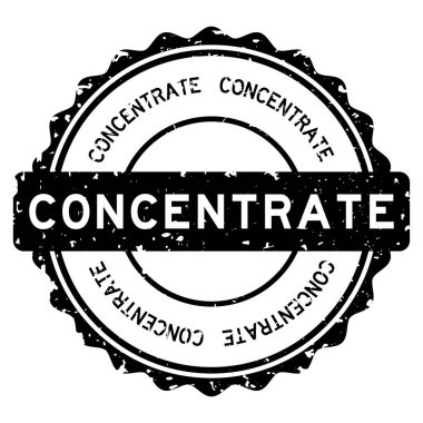 Grunge siyah kelime yuvarlak lastik mühür beyaz arka planda