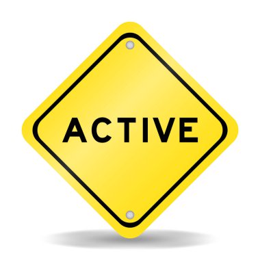 Beyaz arkaplanda etkin kelime ile sarı renk taşıma işareti