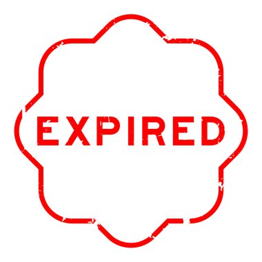 Grunge kırmızı sözcüğün beyaz arka planda süresi dolmuş mühür mührü