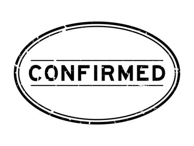 Grunge siyah kelime oval lastik mühür beyaz arka planda