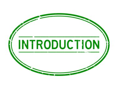 Grunge yeşil giriş sözcüğü oval lastik mühür beyaz arka planda