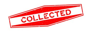 Grunge Red beyaz arka planda altıgen lastik mühür sözcüğü topladı