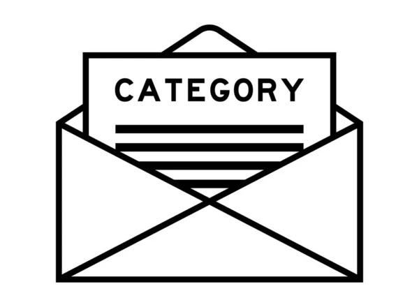 Envelope Letter Sign Word Category Headline — Stock Vector