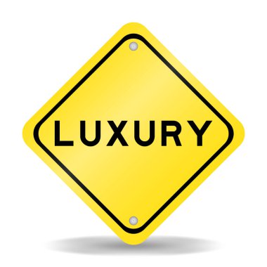 Beyaz arka planda kelime lüksü olan sarı renk taşıma işareti