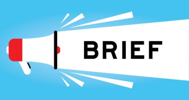 Mavi arkaplanda beyaz afiş ile sözcük özeti içeren renk megafonu simgesi