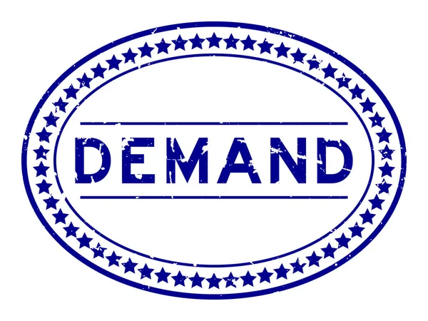 Grunge mavi kelime oval lastik mühür beyaz arka planda