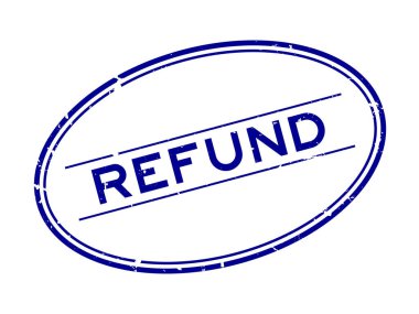 Grunge mavi kelime oval lastik mühür beyaz arka planda