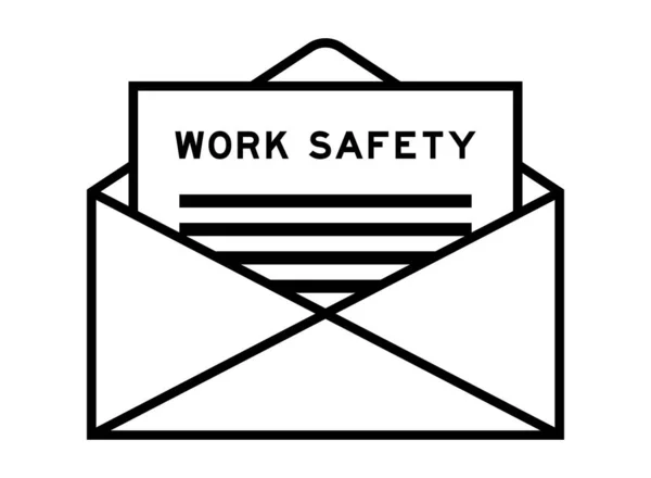 Busta Lettera Firmano Con Parola Sicurezza Sul Lavoro Come Titolo — Vettoriale Stock