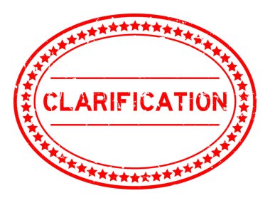 Grunge kırmızı açıklama sözcüğü oval lastik mühür beyaz arka planda