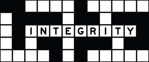 Alphabet Letter Word Integrity Crossword Puzzle Background — Vettoriale Stock