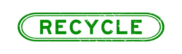 Grunge Verde Reciclar Palavra Selo Borracha Fundo Branco —  Vetores de Stock
