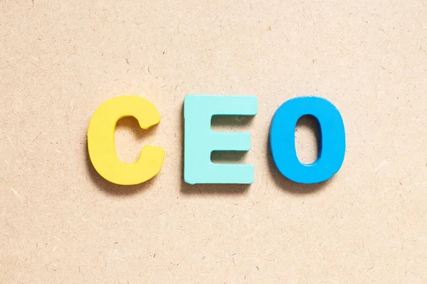Color Alphabet Letter Word Ceo Abbreviation Chief Executive Officer Wood — Fotografia de Stock
