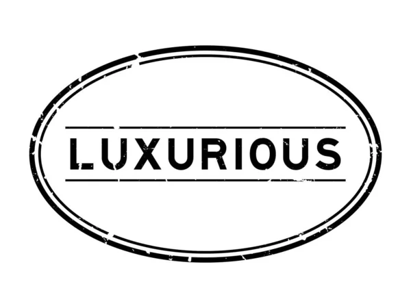 Grunge Black Luxurious Word Oval Rubber Seal Stamp White Background — Διανυσματικό Αρχείο