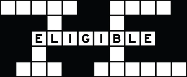 Alphabet Letter Word Eligible Crossword Puzzle Background — Vettoriale Stock