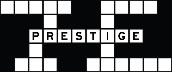 Alphabet Letter Word Prestige Crossword Puzzle Background — Stock Vector