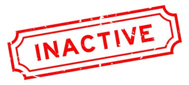 Grunge kırmızı kelime pasif beyaz arka planda lastik mühür