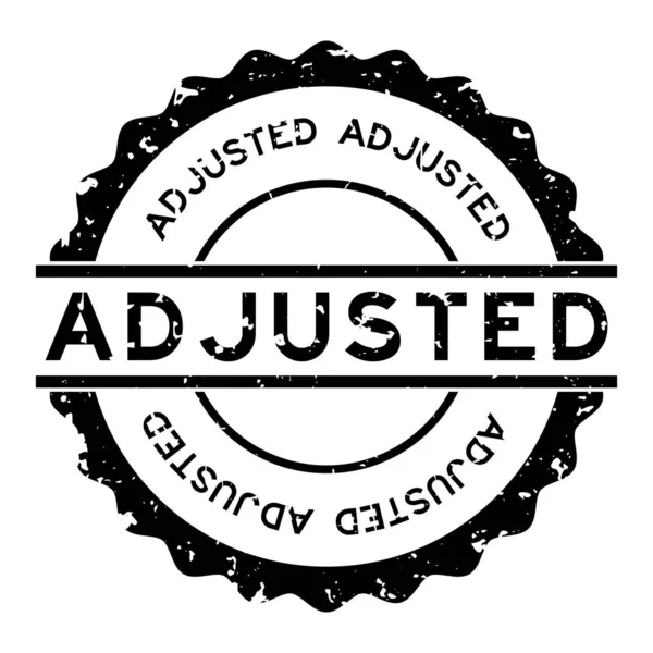 Grunge Zwart Aangepast Woord Ronde Rubberzegel Stempel Witte Achtergrond — Stockvector