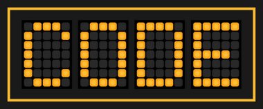 Siyah arkaplanda turuncu renk öncü afiş