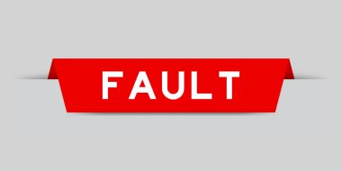 Gri arkaplanda kelime hatası olan kırmızı etiket eklendi