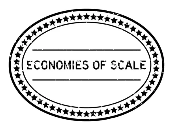 白い背景に鱗片状の単語楕円ゴムシールスタンプのGrunge黒経済 — ストックベクタ