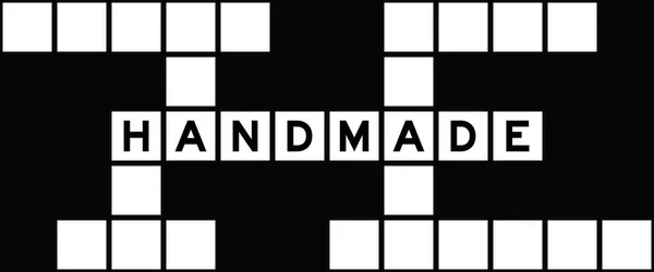 Alphabet Letter Word Handmade Crossword Puzzle Background — Stock Vector