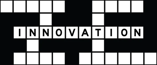 Alfabeto Letra Palavra Inovação Palavras Cruzadas Puzzle Fundo — Vetor de Stock