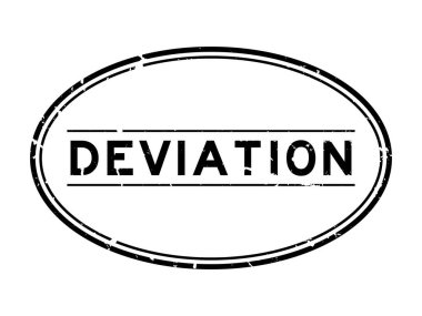 Grunge siyah sapma kelimesi beyaz arka planda lastik mühür