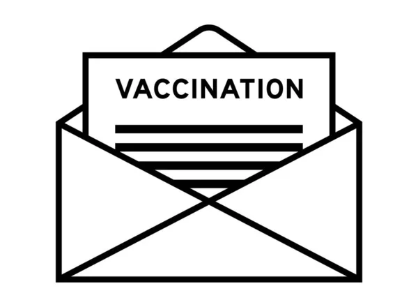 Enveloppe Lettre Signe Avec Vaccination Mot Comme Titre — Image vectorielle